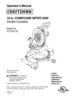 Preview for 1 page of Craftsman 315.243130 Operator'S Manual