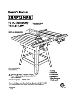 Preview for 1 page of Craftsman 315.248200 Owner'S Manual