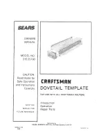 Preview for 1 page of Craftsman 315.25790 Owner'S Manual