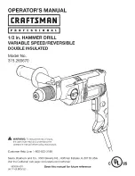 Craftsman 315.265670 Operator'S Manual preview