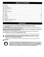 Preview for 2 page of Craftsman 315.267380 Operator'S Manual