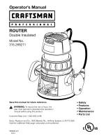 Preview for 1 page of Craftsman 315.269211 Operator'S Manual