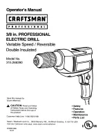 Preview for 1 page of Craftsman 315.269390 Operator'S Manual