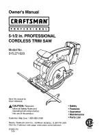 Preview for 1 page of Craftsman 315.271020 Owner'S Manual