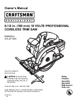 Preview for 1 page of Craftsman 315.271190 Owner'S Manual