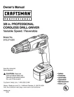 Craftsman 315.27122 Owner'S Manual preview