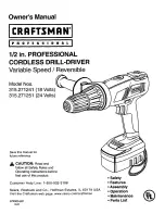 Craftsman 315.271241 Owner'S Manual preview