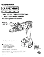 Craftsman 315.271271 Owner'S Manual preview