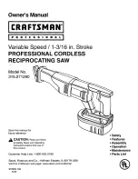 Preview for 1 page of Craftsman 315.271290 Owner'S Manual