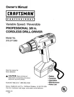 Preview for 1 page of Craftsman 315.271350 Owner'S Manual