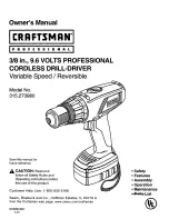 Preview for 1 page of Craftsman 315.273980 Owner'S Manual