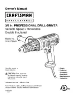 Craftsman 315.27994 Owner'S Manual предпросмотр