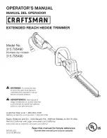 Craftsman 315.795490 Operator'S Manual предпросмотр