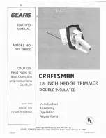 Craftsman 315.796630 Owner'S Manual preview