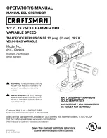 Craftsman 315.HD2000 Operator'S Manual предпросмотр