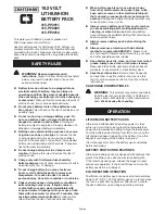 Preview for 1 page of Craftsman 315.PP2011 Instructions
