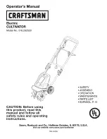 Preview for 1 page of Craftsman 316.292630 Operator'S Manual