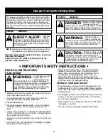 Preview for 3 page of Craftsman 316.34107 Operator'S Manual