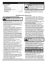 Preview for 2 page of Craftsman 316.7454 Operator'S Manual