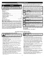 Preview for 2 page of Craftsman 316.7919 Operator'S Manual