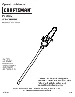 Preview for 1 page of Craftsman 316.79246 Operator'S Manual