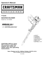 Предварительный просмотр 1 страницы Craftsman 316.794800 Operator'S Manual