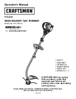 Preview for 1 page of Craftsman 316.79614 Operator'S Manual