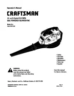 Preview for 1 page of Craftsman 316.797210 Operator'S Manual