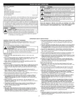 Preview for 2 page of Craftsman 316.859510 Operator'S Manual