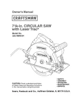 Craftsman 320.10860-01 Owner'S Manual preview