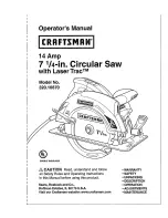 Preview for 1 page of Craftsman 320.10870 Operator'S Manual