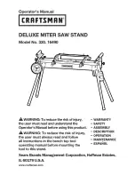 Preview for 1 page of Craftsman 320.16490 Operator'S Manual