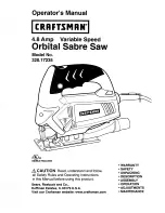 Предварительный просмотр 1 страницы Craftsman 320.17235 Operator'S Manual