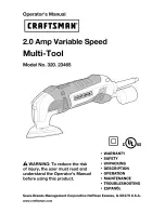 Preview for 1 page of Craftsman 320.23465 Operator'S Manual