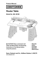 Предварительный просмотр 1 страницы Craftsman 320.28160 Product Manual