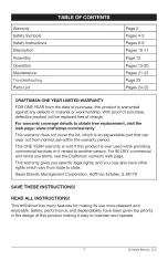 Предварительный просмотр 2 страницы Craftsman 320.38595 Operator'S Manual