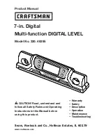 Craftsman 320. 48295 Product Manual preview