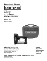 Предварительный просмотр 1 страницы Craftsman 351.181710 Operator'S Manual