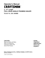 Craftsman 351.184360 Operator'S Manual preview