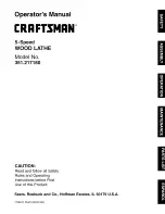 Craftsman 351.217160 Operator'S Manual preview