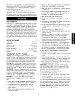 Preview for 5 page of Craftsman 351.217620 Operator'S Manual