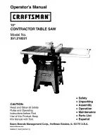 Preview for 1 page of Craftsman 351.218331 Operator'S Manual