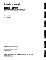 Предварительный просмотр 1 страницы Craftsman 351.219061 Operator'S Manual