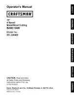 Preview for 1 page of Craftsman 351.224400 Operator'S Manual