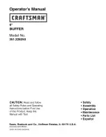 Craftsman 351.226250 Operator'S Manual preview