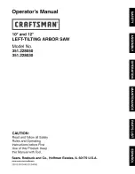 Preview for 1 page of Craftsman 351.228030 Operator'S Manual