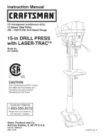 Предварительный просмотр 1 страницы Craftsman 351.229000 Instruction Manual