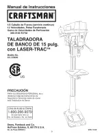 Предварительный просмотр 31 страницы Craftsman 351.229000 Instruction Manual