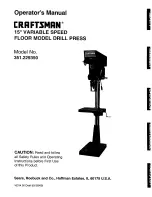 Craftsman 351.229350 Operator'S Manual предпросмотр