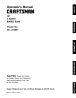 Craftsman 351.243981 Operator'S Manual preview